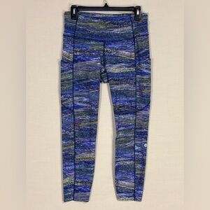Lululemon Multi Color Pocket Crop Leggings 10 Drawstring